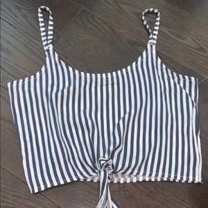 Blue and white stripe tanktop